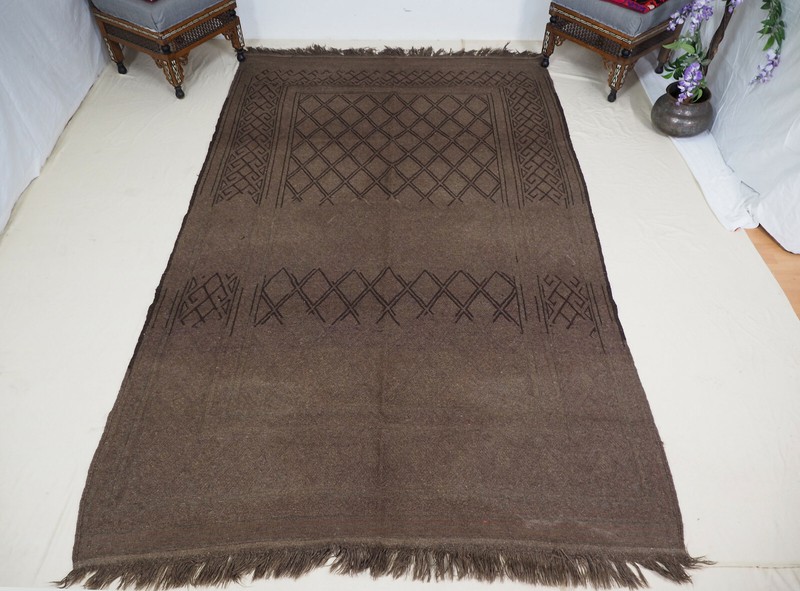 9,3x5,8 ft tribal Nomadic Afghan nomads sumakh Balouch Vintage Kilim rug TM/17 gallery