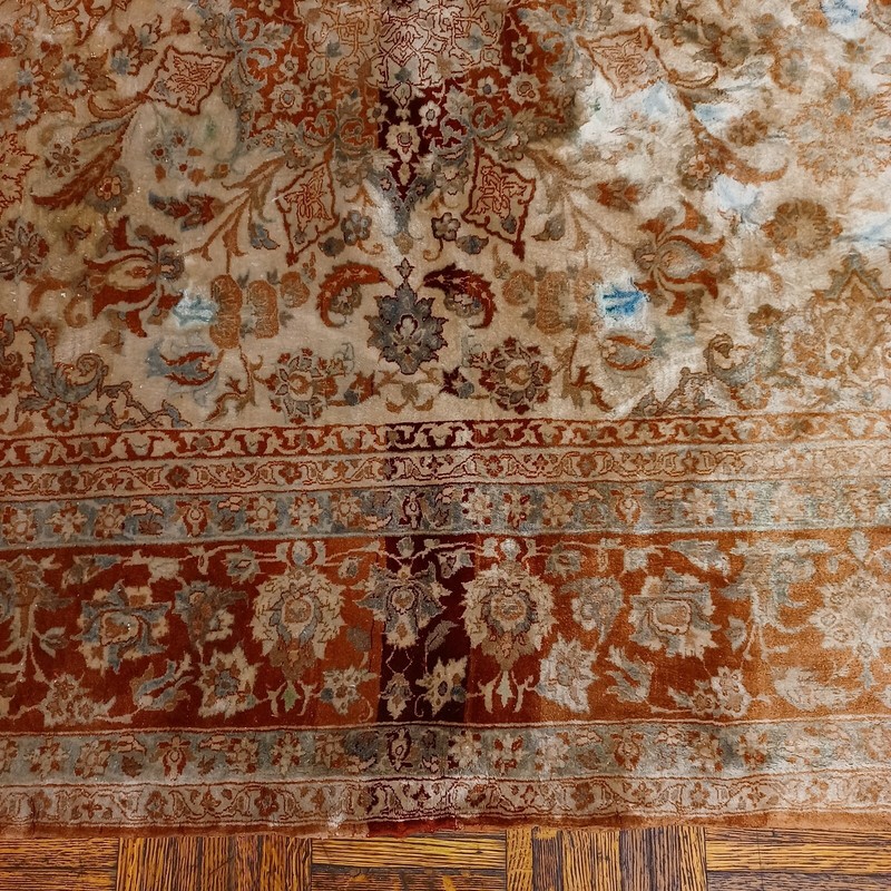 Middle Eastern Oriental Is-phahan silk and kork wool 4'10" x 7'3" c. 1950 gallery