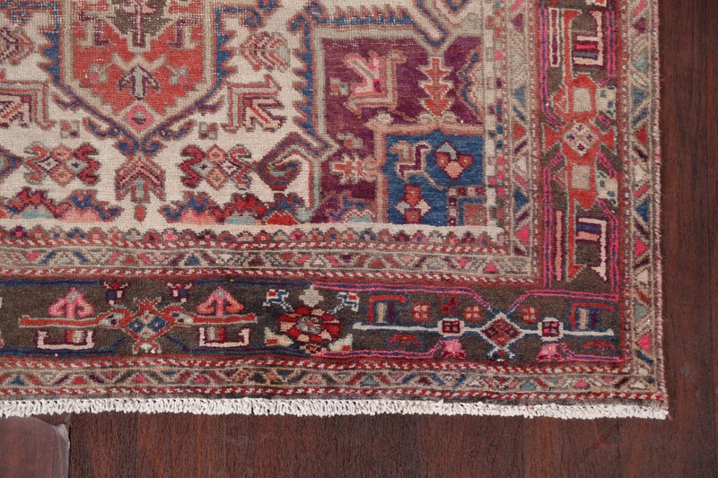 Antique Heriz Geometric Traditional Oriental Area Rug Hand-knotted Wool 5x10 ft gallery