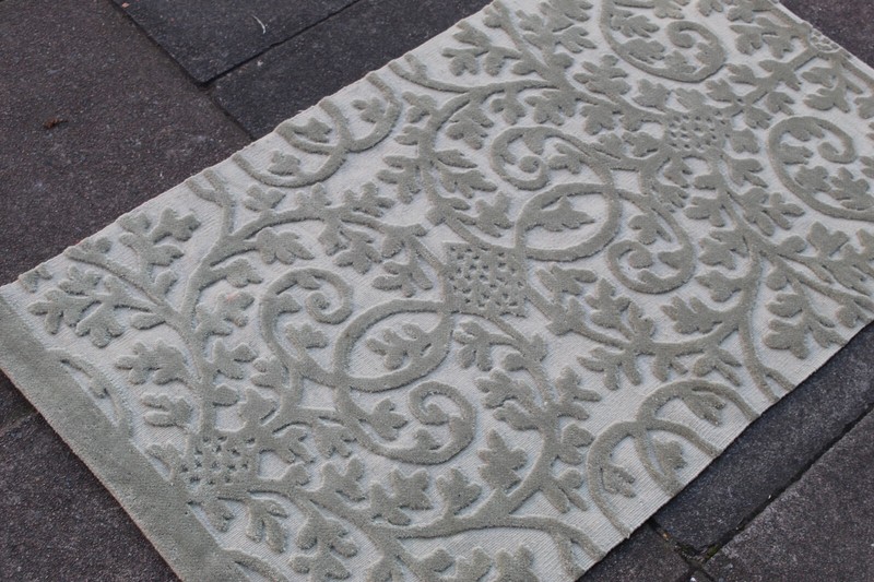 Vintage Traditional Hand Made Oriental Contemporary Wool Grey Rug Kilim 122x70cm gallery