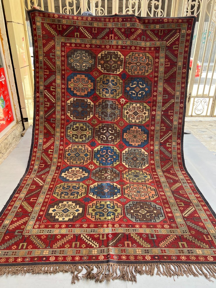 320 X 190 CM COLLECTOR ITEM Antique Kazak Daghistani Group Fine Quality Kilim