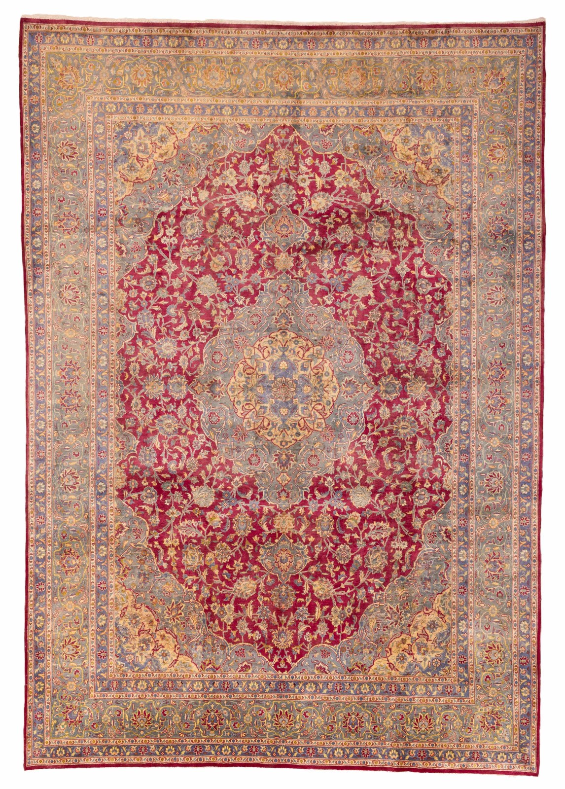 Vintage Traditional Hand-Knotted Area Rug 9'5" x 13'0" Oriental Wool Carpet gallery