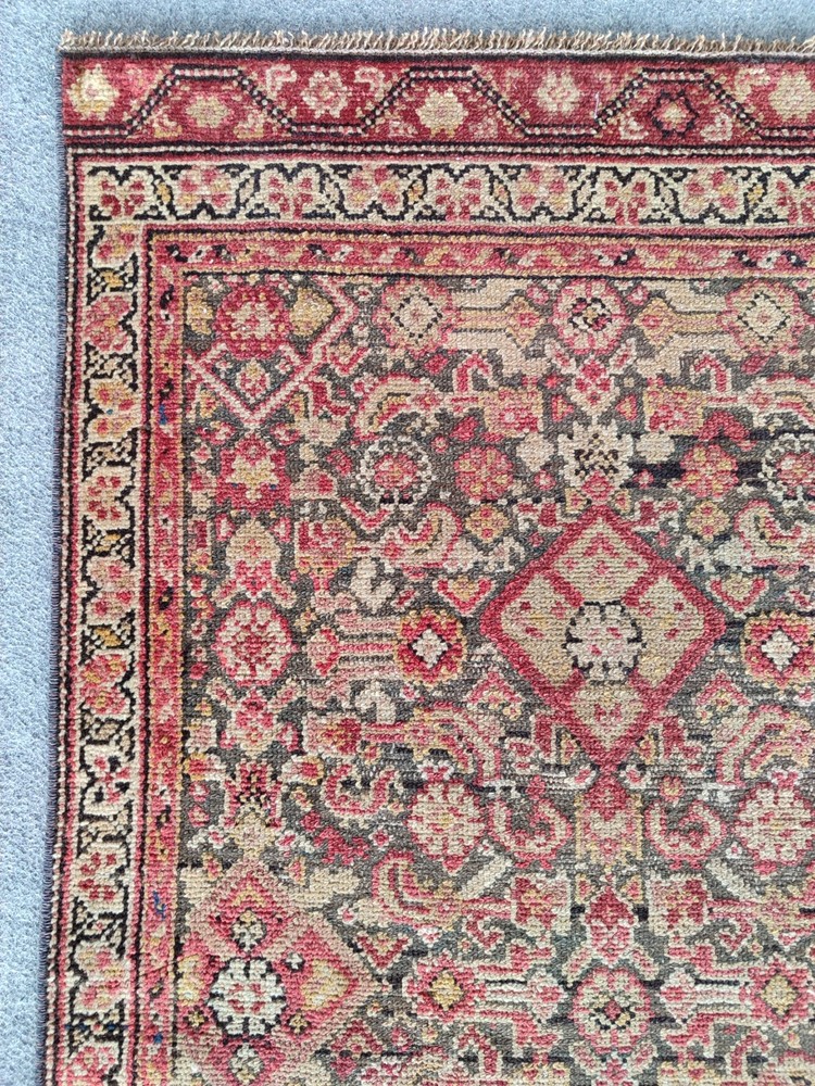 Rare 2x7 Heriz Runner Rug Narrow, Skinny Antique Runner 2x8 Karaja vintage
