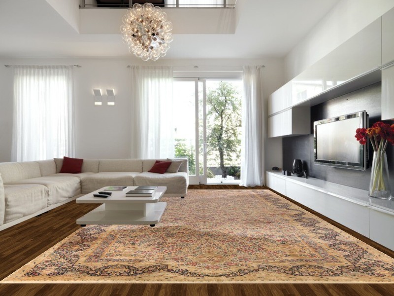 Vegetable Dye Antique Rug Hand-made Kirman Traditional Palace Size Carpet 13x25 gallery