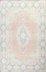 Muted Distressed Traditional Living Room Rug 10×13 ft Hand-knotted Wool
