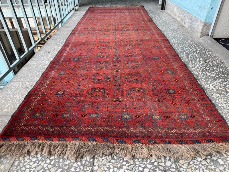 3x10 Afghan Hand Knotted Turkmen Rug Antique Bokhara Traditional Runner Carpet gallery