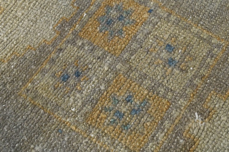Oushak Turkish Doormat Rug 2x4 BEIGE Vintage Anatolian Handmade Small Kilim Rug gallery