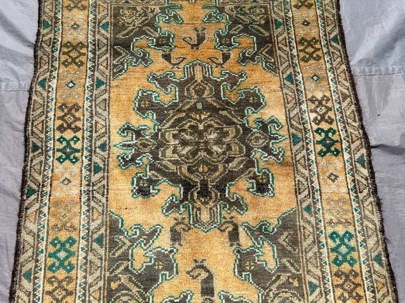 Terracotta Antique Afghan Small Rug 3x4 Muted Hand Knotted Geometric Area Carpet gallery