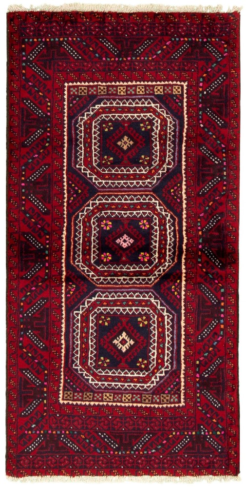 Vintage 3'1" x 6'4" Traditional Hand Knotted Vegetable Dye Wool Area Rug