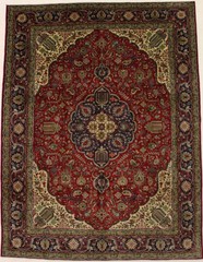 Handmade Vintage Oriental Rug Classic Floral Design Living Room Carpet 10X13 ft