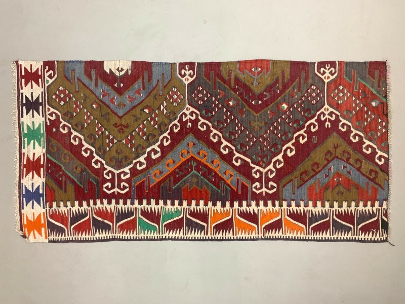 Vintage Turkish Kilim 149x72 cm Kelim Rug shabby, boho small gallery