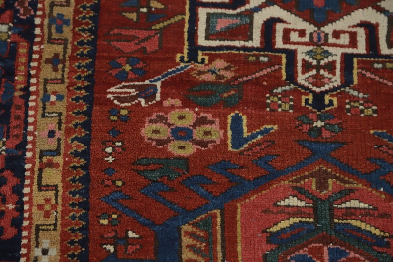 Antique Rust Wool Vegetable Dye Hand-knotted Accent Rug Tribal Foyer Carpet 3x4 gallery
