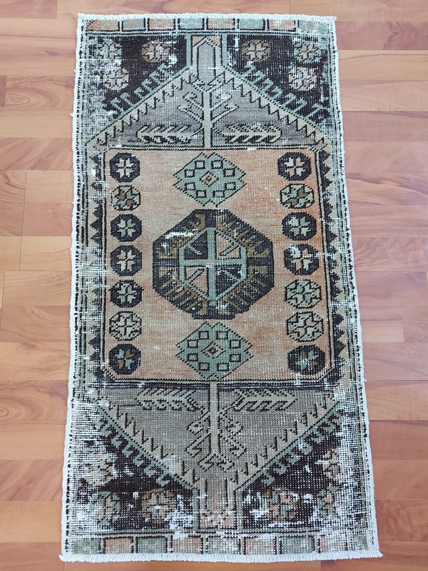 Vintage Black and Beige Rug Hand Woven Wool Rug Organic Free Ship Rug gallery