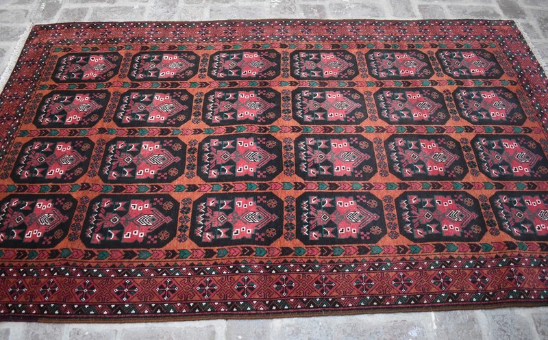 4'6" x 7'7" Vintage Hand Knotted Afghan Tribal Baluchi Turkish Wool Area Rug 5x7 gallery