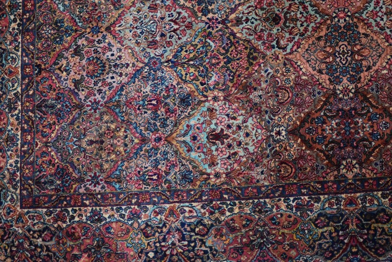 Vintage KARASTAN RUG 700 Series 717 Multi Color Panel Kirman 10x14 Nice gallery