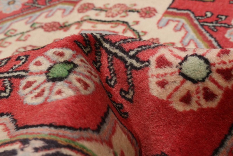 Vintage 3'7" x 4'10" Traditional Hand Knotted Vegetable Dye Wool Area Rug gallery