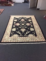 Sale Beautiful Hand Knotted Vintage Tribal Area Rug Mahal Carpet Black 5’4”x7’8”