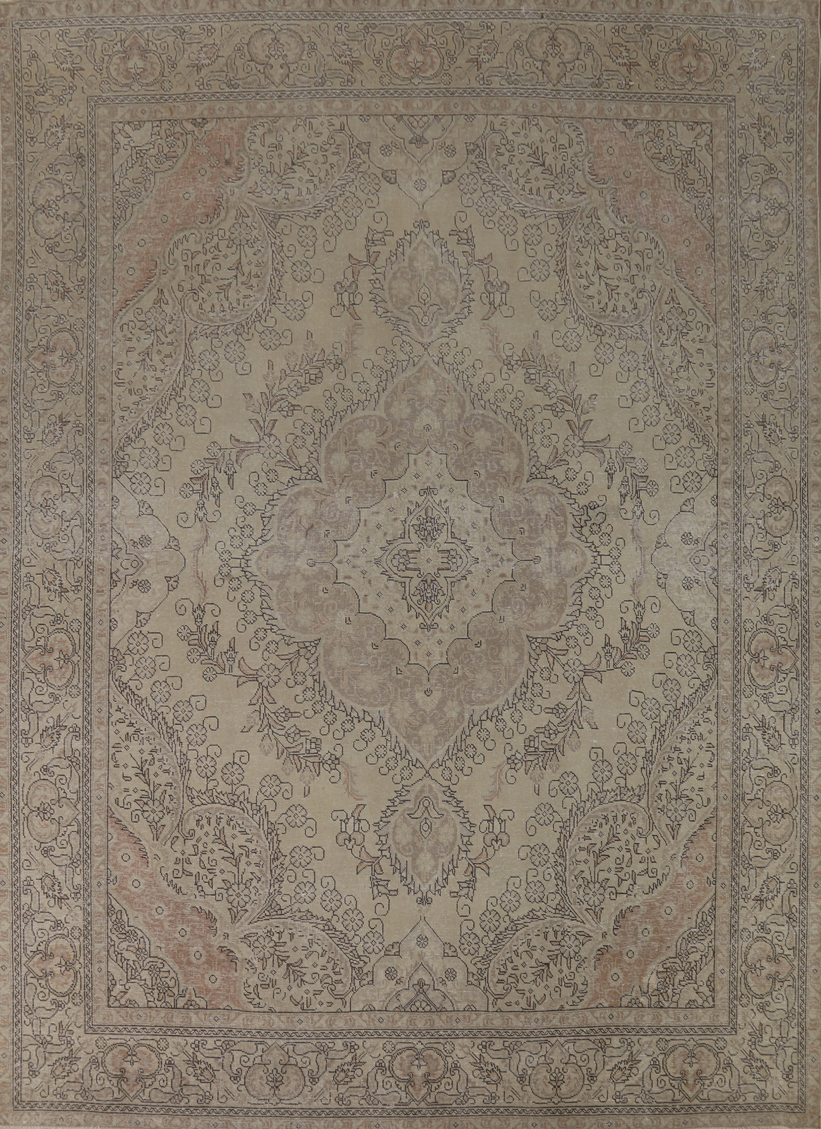 Vintage Traditional Medallion Tebriz Area Rug 10x13 Handmade Living Room Rug gallery