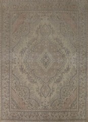 Vintage Traditional Medallion Tebriz Area Rug 10×13 Handmade Living Room Rug
