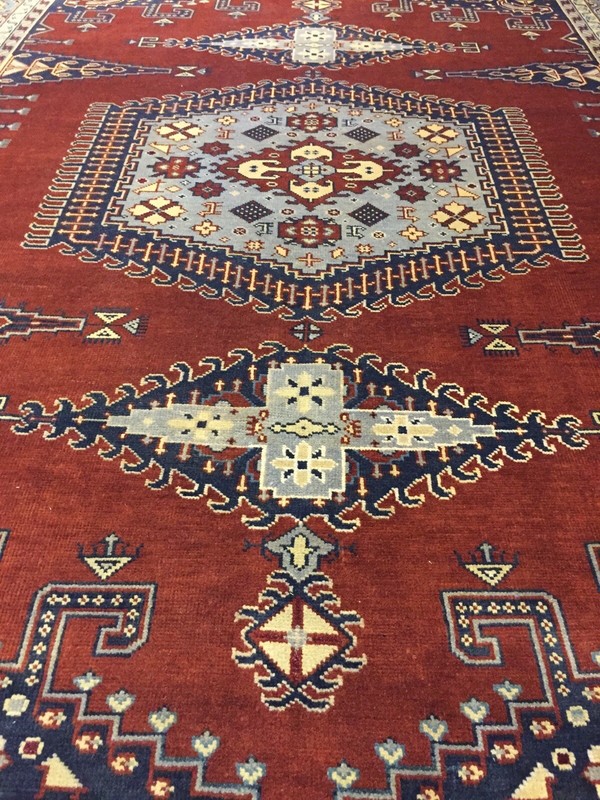 Sale Genuine Hand Knotted Oushak Heriz Geometric Area Rug Carpet 8’10”x11’8”,#23 gallery