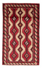 Vintage 3’3″ x 5’6″ Traditional Hand Knotted Vegetable Dye Wool Area Rug