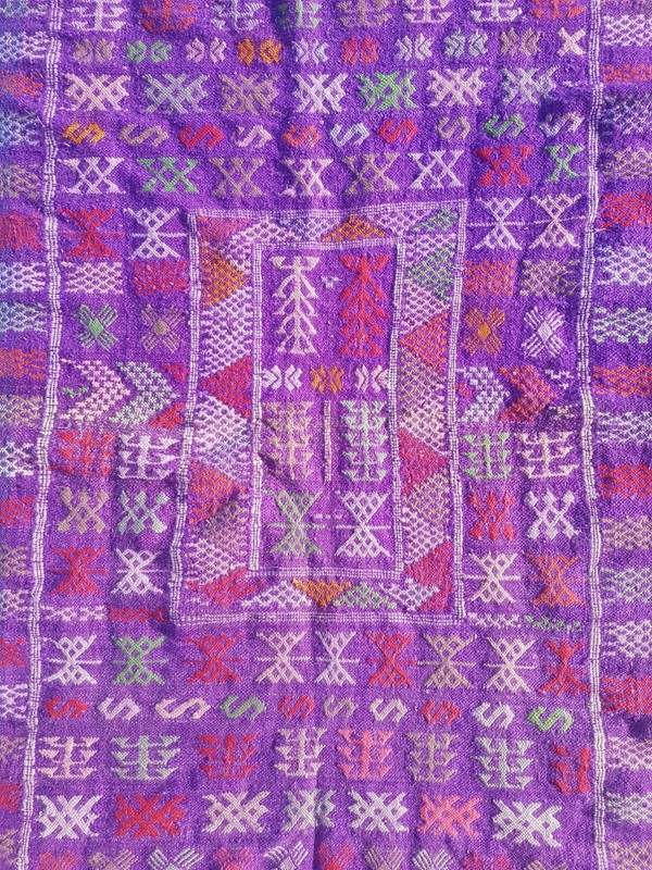 Vintage Handmade Traditional Beautiful Moroccan Kilim Floor Rug Carpet 133x87 cm gallery