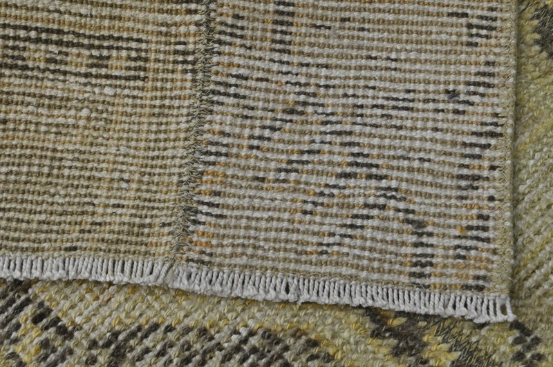 Vintage Turkish Runner Rug 2x5ft BEIGE Handmade Anatolian Oushak Hallway Wool gallery