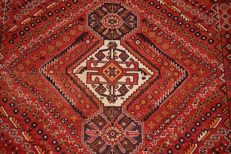Red 7x10 Geometric Vintage Traditional Area Rug Hand-Knotted Wool Carpet gallery