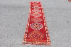Anatolian Rug, Bedroom Rug, Turkish Rug, Vintage Rug, 2.4×11.2 ft Runner Rug