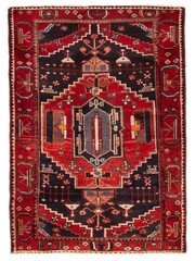 Vintage 3’6″ x 4’10” Traditional Hand Knotted Vegetable Dye Wool Area Rug
