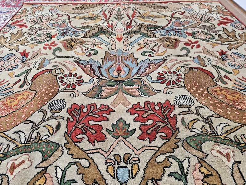 8x10 VINTAGE ANTIQUE DESIGN INDO CAUCASIAN SERAPI HERIZ USHAK Tree of Life BIRD gallery