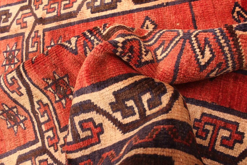 Vintage Hand-Knotted Area Rug 4'8" x 4'4" Traditional Oriental Wool Carpet gallery