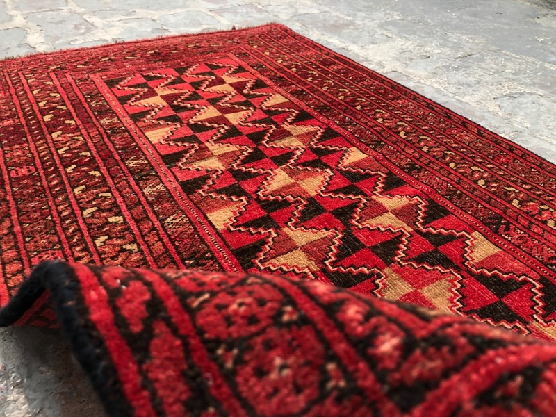 Vintage Afghan Turkoman Rug 2'1x3'5 ft Hand Knotted Wool Tribal Accent Carpet gallery