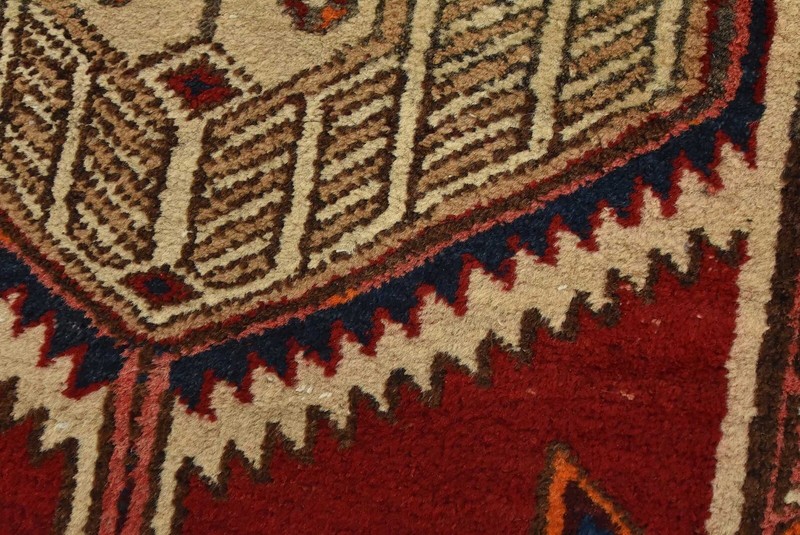 Vintage Tribal Runner 3’1” x 11” Ivory Wool Traditional Hand-Knotted Area Rug gallery