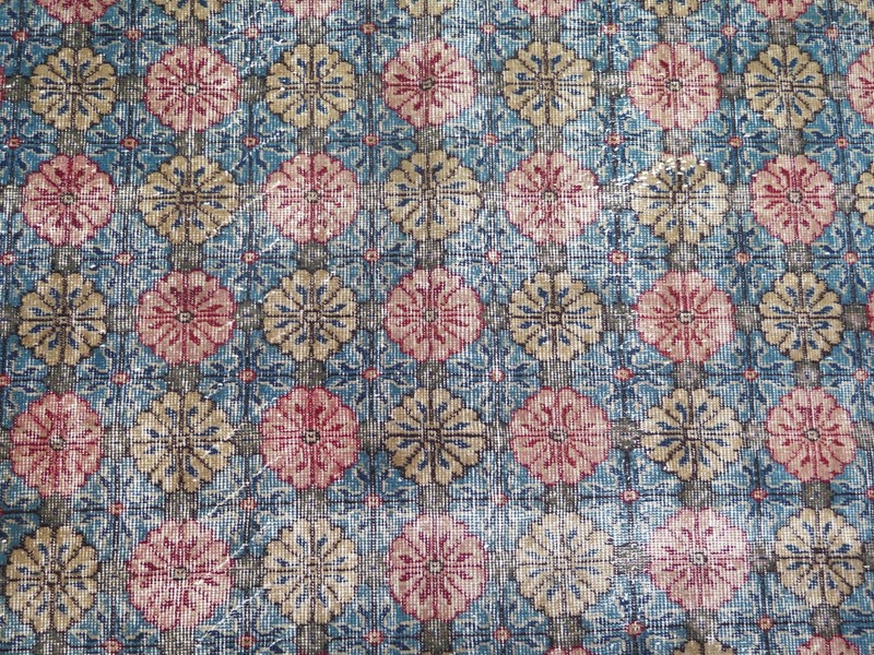 Boho Rug Vintage Rug Handmade Rug Turkish Carpet 5x8 Rug Modern WoolRug 61"x102" gallery