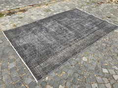 Turkish Vintage Rug, Handmade Wool Rug, Bohemian Large Rug, 5,9 x 9,2 ft