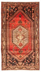 Vintage Hand-Knotted Area Rug 4’4″ x 8’0″ Traditional Wool Carpet