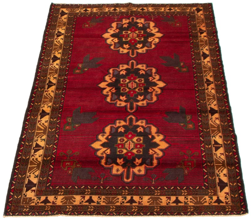 Vintage 3'8" x 6'9" Traditional Hand Knotted Vegetable Dye Wool Area Rug gallery