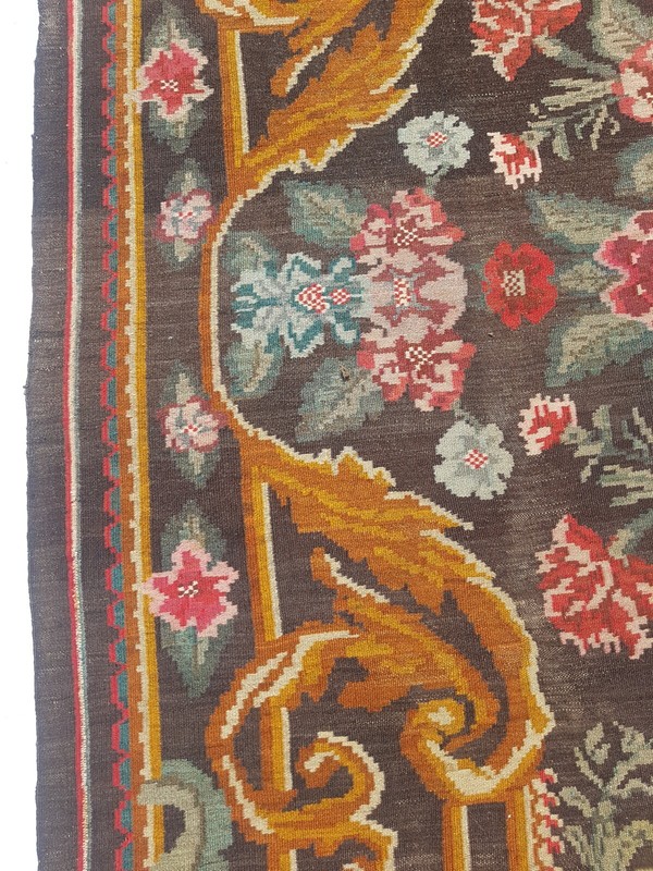Antique Traditional Handcrafted Bessarabian Kilim Rug for Home Décor 273x201 cm gallery