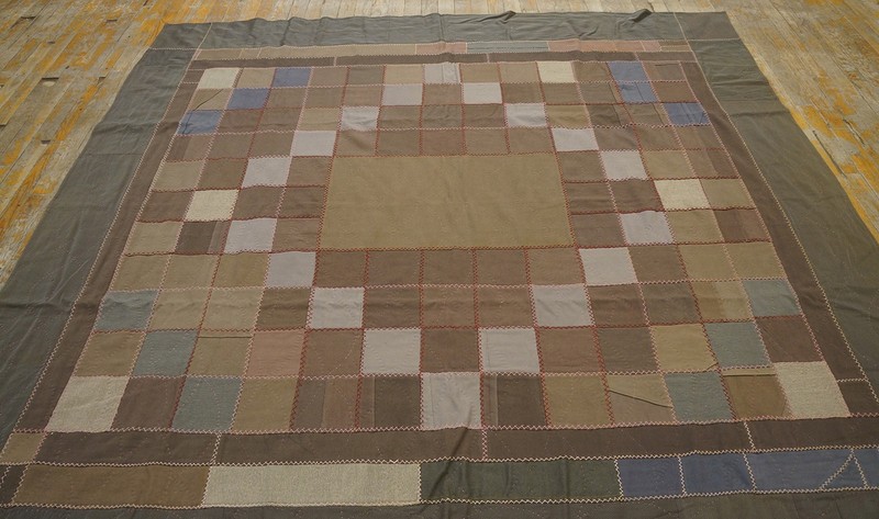 6X6 Antique American Quilts Wool Area Rug 1920 gallery