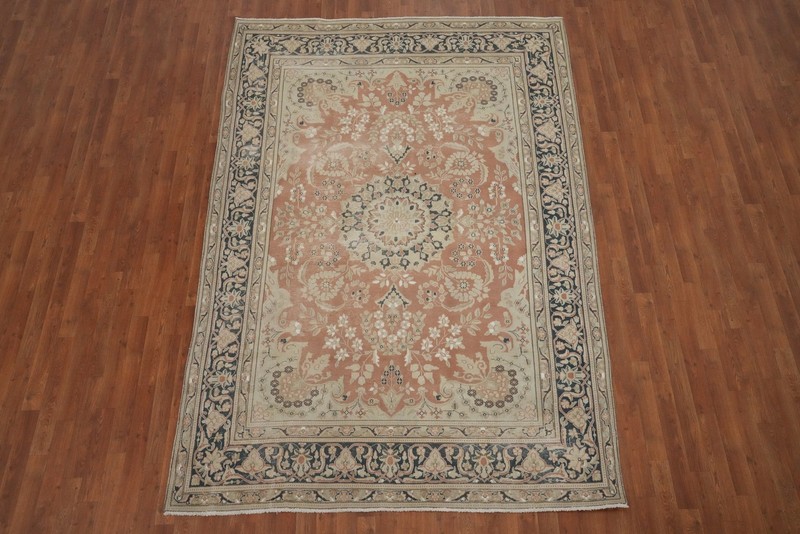 Vegetable Dye Muted Rust Wool Hand-knotted Living Room Area Rug 7x10 Carpet gallery
