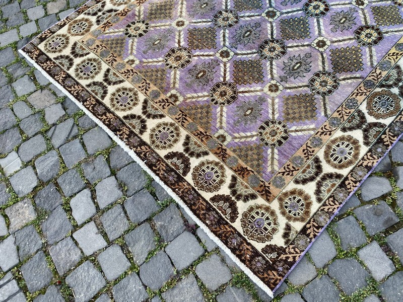 Large rug, Turkish rug, Vintage rug, Wool rug, Handmade rug, Carpet 5,1 x 9,3 ft gallery