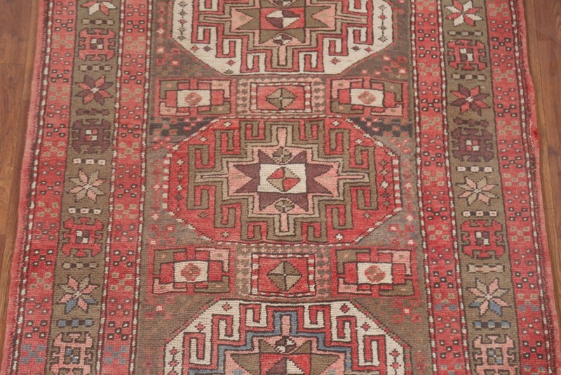 Geometric Vintage Traditional 10 ft. Runner Rug Handmade Wool 4x10 gallery