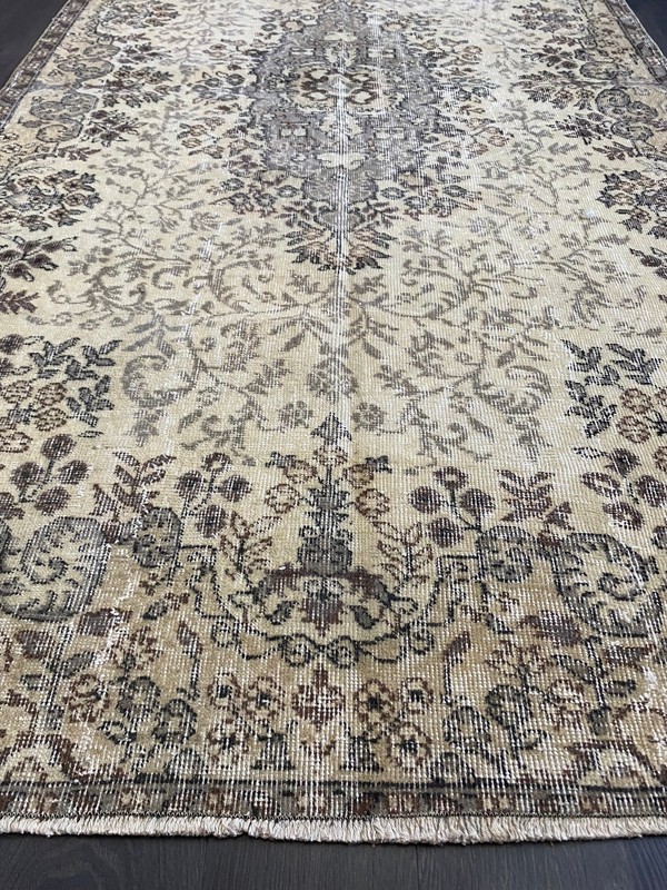 4.5x8.5 Large Vintage Brown Turkish Anatolian Rug gallery