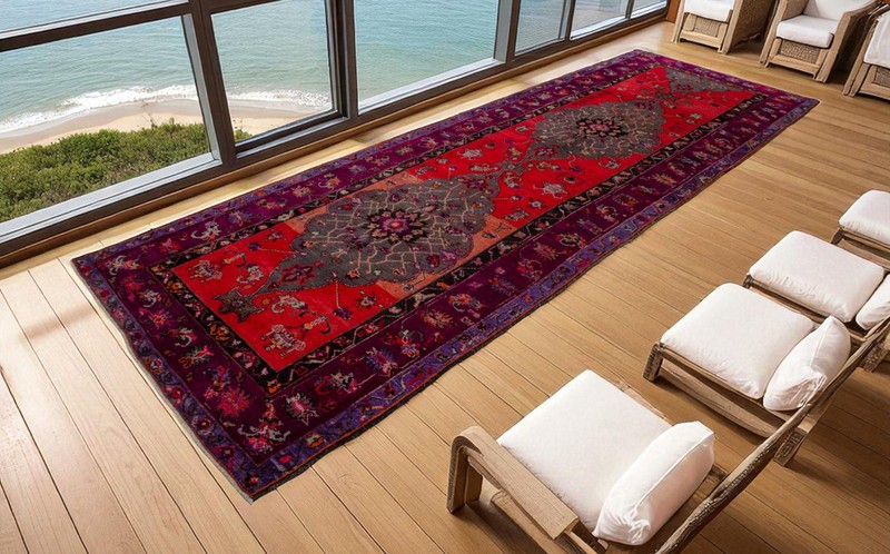 Turkish Runner Rug Hand Knotted Tribal Large Runner Organic Wool Vege dye 5′x16′ gallery
