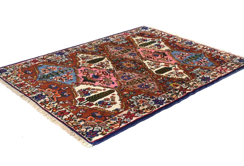 Small Entryway Vintage Floral Rusty Red Hand-Knotted Rug Bedroom Carpet 3X5 ft gallery