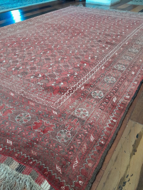 Antique very fine Turkoman Yomud Rug in full pile all over and Gorgeous. gallery