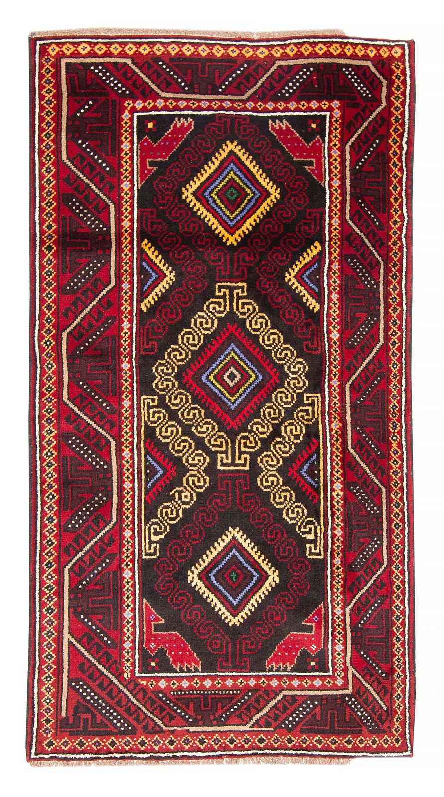 Vintage 3'1" x 6'1" Traditional Hand Knotted Vegetable Dye Wool Area Rug gallery