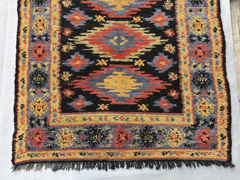 Antique Kazak Style Rug 4x6 Handmade Wool Caucasian Tribal Geometric Rug Carpet gallery