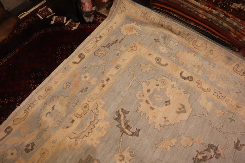 235 X 300 CM Stunning Natural Vegetable Dye Contemporary Oushak Turkoman Carpet gallery